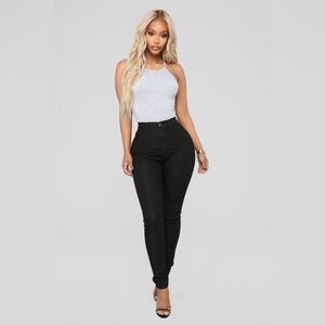 Fashion Nova High-Rise Black Skinny Jeans